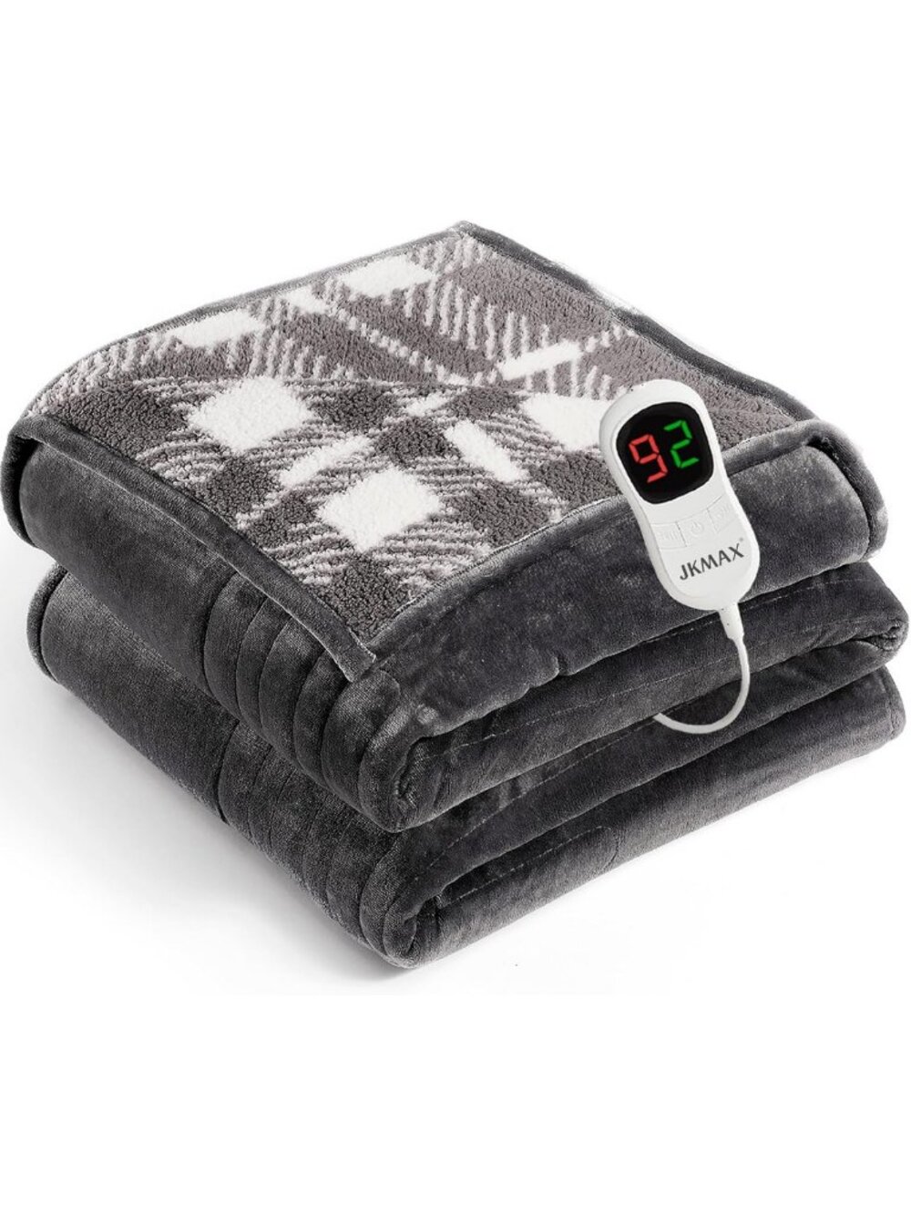 Cozy Full Size Heated Electric Blanket - 72"x84", 10 Heat Levels, Flannel